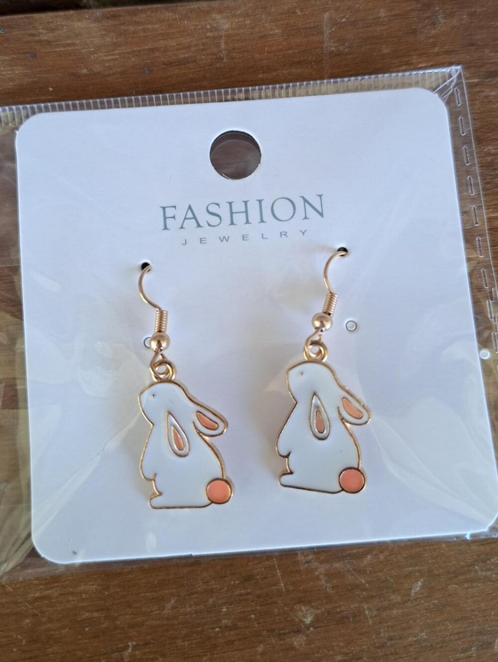 New Gold Tone Bunny Rabbit Earrings
